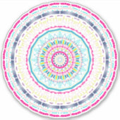 kleurrijk mandala sticker (Voorkant)