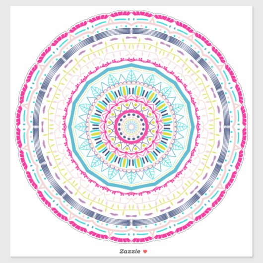kleurrijk mandala sticker (Vel)