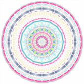 kleurrijk mandala sticker (Voorkant)