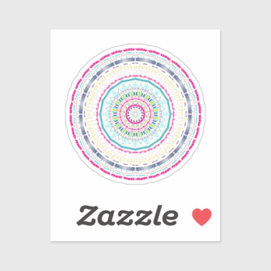 kleurrijk mandala sticker (Vel)
