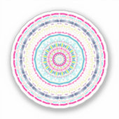 kleurrijk mandala sticker (Voorkant)