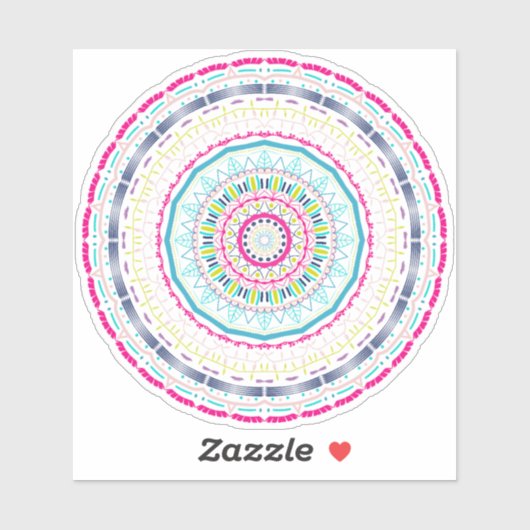 kleurrijk mandala sticker (Vel)