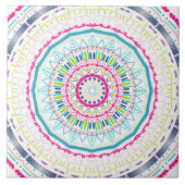kleurrijk mandala tegeltje (Voorkant)