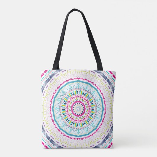 kleurrijk mandala tote bag (Achterkant)