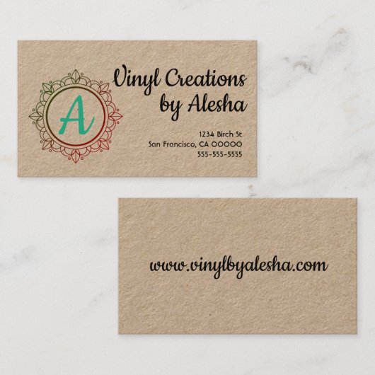 Kleurrijk Mandala Visitekaartje - Pas het aan! (Voorkant / Achterkant)