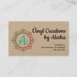 Kleurrijk Mandala Visitekaartje - Pas het aan!