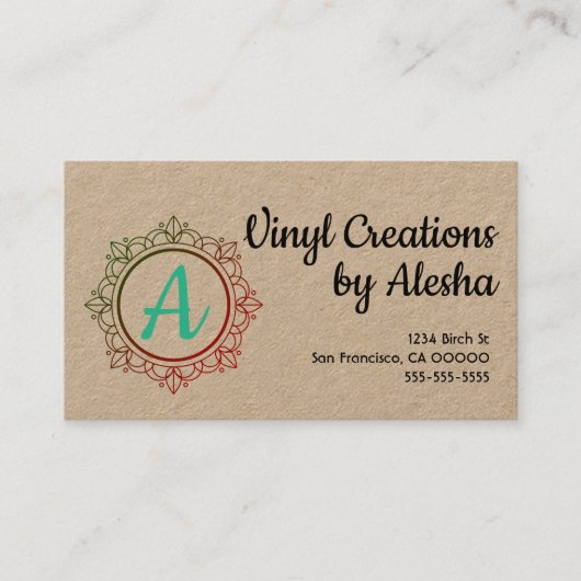 Kleurrijk Mandala Visitekaartje - Pas het aan! (Voorkant)