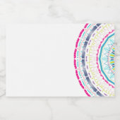 kleurrijk mandala voedselcontainer etiket (Enkel label)