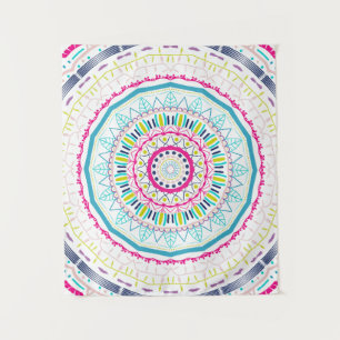 kleurrijk mandala wandkleed