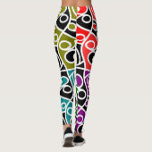 Kleurrijk Maori Kowhaiwhai patroon Leggings (Achterkant)