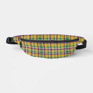 Kleurrijk Mardi Gras geruit patroon Heuptasje