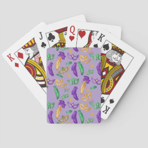 Kleurrijk Mardi Gras patroon Pokerkaarten