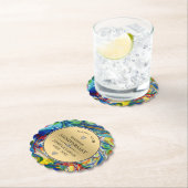 Kleurrijk Marmer 50e gouden trouwdag Kartonnen Onderzetters (Insitu)