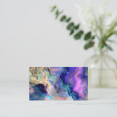 Kleurrijk marmer aanbevelingskaartje (Staand voorkant)