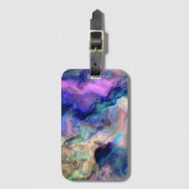 Kleurrijk marmer bagagelabel (Voorkant (verticaal))