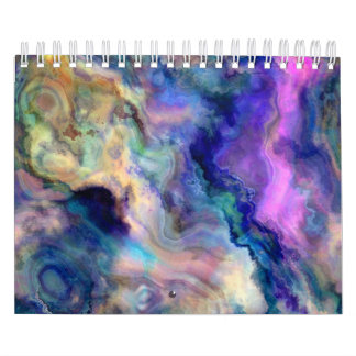 Kleurrijk marmer kalender