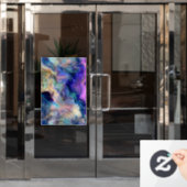 Kleurrijk marmer raamsticker (Kantoordeur)