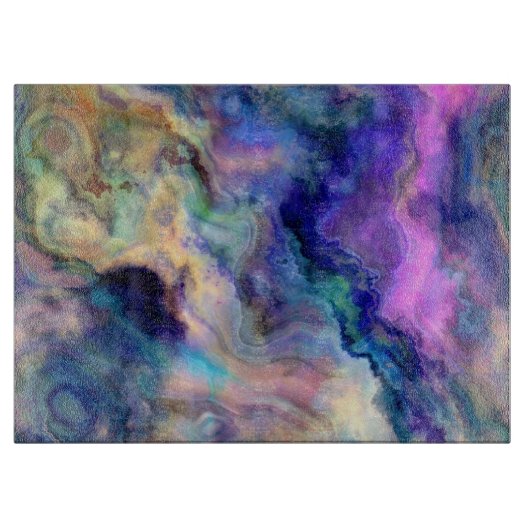 Kleurrijk marmer snijplank (Voorkant)