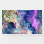 Kleurrijk marmer spandoek (Horizontaal)