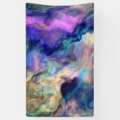 Kleurrijk marmer spandoek (Verticaal)