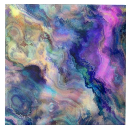 Kleurrijk marmer tegeltje (Voorkant)