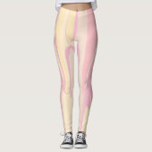 Kleurrijk marmeren golfpatroon | Roze Abstract Leggings (Voorkant)