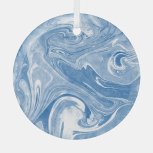 Kleurrijk Marmeren Kunstpatroon. Glas Ornament