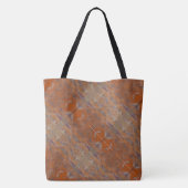 Kleurrijk marmeren monogram tote bag (Achterkant)