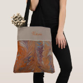 Kleurrijk marmeren monogram tote bag (Dichtbij)
