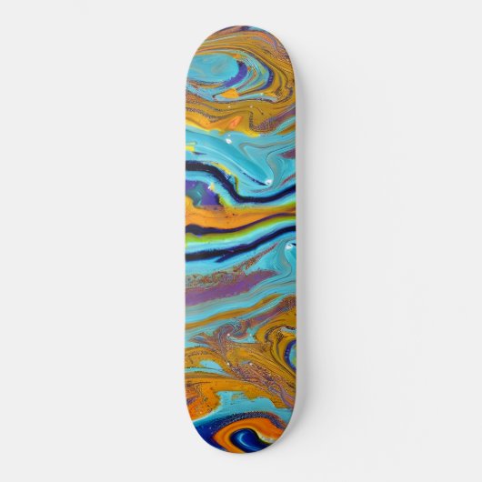 Kleurrijk marmeren textuur skateboard | DP7 (Voorkant)