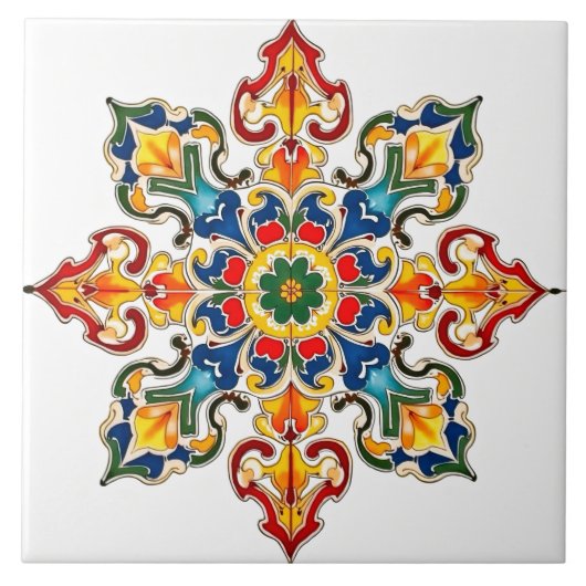 Kleurrijk, Marokkaans, mozaïek, Tegeltje (Voorkant)