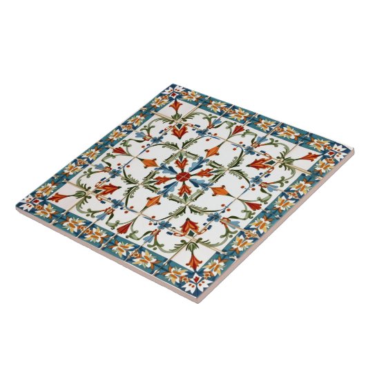 Kleurrijk, Marokkaans, mozaïek, Tegeltje (Zijkant)