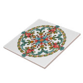 Kleurrijk, Marokkaans, mozaïek, Tegeltje (Zijkant)