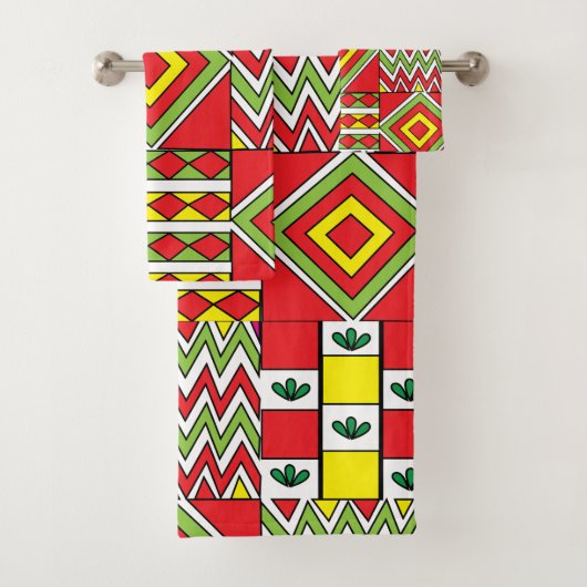 Kleurrijk Marokkaans mozaïekpatroon Bad Handdoek (Insitu)
