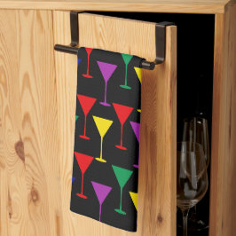 Kleurrijk Martini Cocktail Patroon Theedoek