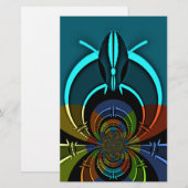 Kleurrijk Masai Shield ontwerp Briefpapier (Voorkant / Achterkant)