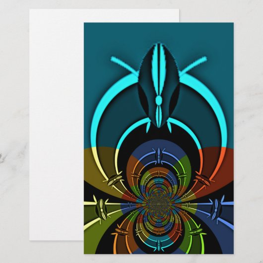 Kleurrijk Masai Shield ontwerp Briefpapier (Voorkant / Achterkant)