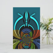 Kleurrijk Masai Shield ontwerp Briefpapier (Staand voorkant)