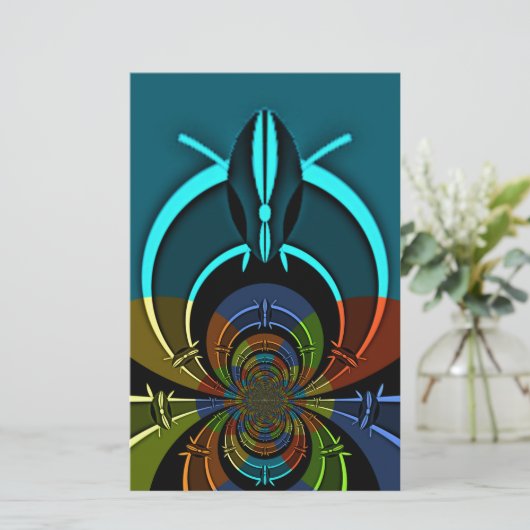 Kleurrijk Masai Shield ontwerp Briefpapier (Staand voorkant)