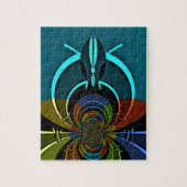 Kleurrijk Masai Shield ontwerp Legpuzzel (Verticaal)