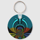 Kleurrijk Masai Shield ontwerp Sleutelhanger (Voorkant)