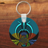 Kleurrijk Masai Shield ontwerp Sleutelhanger (Voorkant)