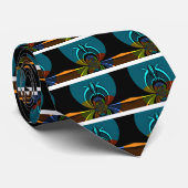 Kleurrijk Masai Shield ontwerp Stropdas (Opgerold)