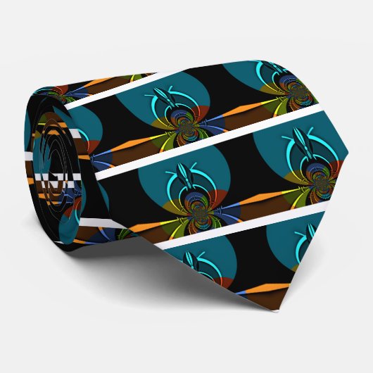 Kleurrijk Masai Shield ontwerp Stropdas (Opgerold)