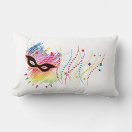 kleurrijk masker ontwerp kussen