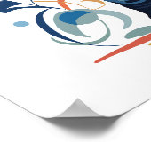 Kleurrijk Matisse geïnspireerd olifantsontwerp Poster (Hoek)