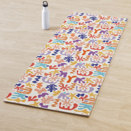 Kleurrijk Matisse-patroon Abstracte botanische vor Yogamat