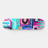 Kleurrijk Maximalistisch Expressief Abstract Persoonlijk Skateboard (Horizontaal)