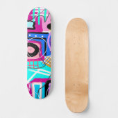 Kleurrijk Maximalistisch Expressief Abstract Persoonlijk Skateboard (Voorkant)