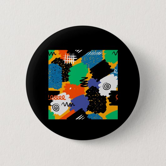 Kleurrijk maximalistisch ontwerp ronde button 5,7 cm (Voorkant)